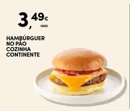 Continente Hambúrguer no pão cozinha continente promoção