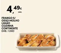 Continente Frango s/ osso molho limão cozinha continente promoção