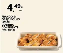 Continente Frango s/ osso molho limão cozinha continente promoção