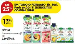 Pingo Doce Compal néctar laranja e maracujá promoção