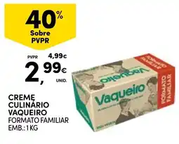 Continente Creme culinário vaqueiro promoção