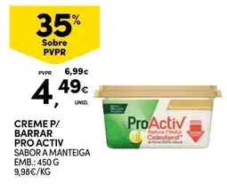 Continente Creme p/ barrar pro activ sabor a manteiga promoção