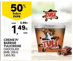 Continente creme p/ barrar tulicreme chocolate promoção