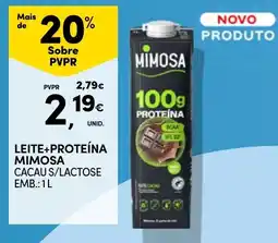 Continente Leite+proteína mimosa cacau s/lactose promoção