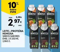 Continente Leite + proteína mimosa promoção