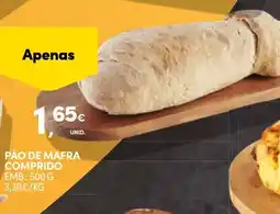 Continente Pão de mafra comprido promoção