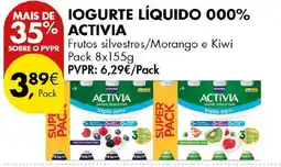 Pingo Doce Iogurte líquido activia promoção