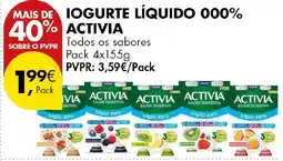 Pingo Doce Iogurte líquido activia promoção