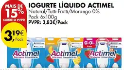 Pingo Doce Iogurte líquido actimel promoção