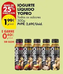 Pingo Doce Iogurte líquido yopro promoção