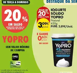 Pingo Doce Iogurte sólido yopro promoção