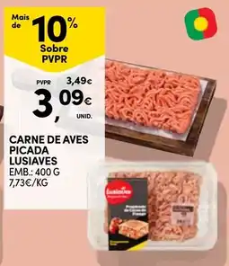 Continente carne de aves picada lusiaves promoção