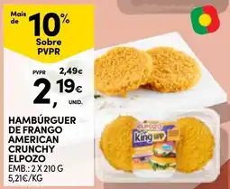 Continente Hambúrguer de frango american crunchy elpozo promoção