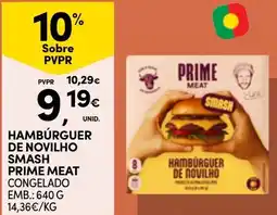 Continente Hambúrguer de novilho smash prime meat promoção