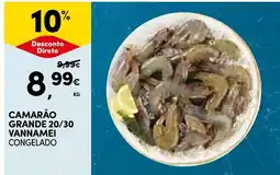 Continente Camarão grande 20/30 vannamei congelado promoção