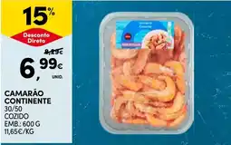 Continente Camarão continente promoção