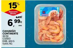 Continente Camarão continente promoção