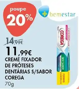 Pingo Doce creme fixador de próteses dentárias s/sabor corega promoção