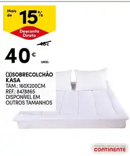 Continente sobrecolchão kasa promoção