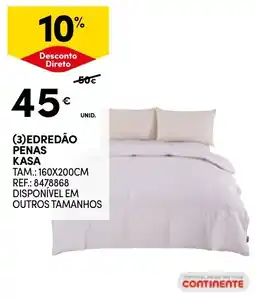 Continente Edredão penas kasa promoção