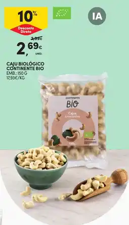 Continente Caju biológico continente bio promoção
