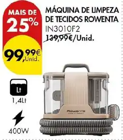 Pingo Doce máquina de limpeza de tecidos rowenta promoção