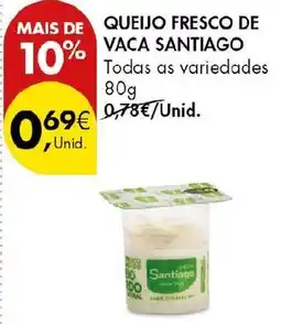 Pingo Doce Queijo fresco de vaca santiago promoção