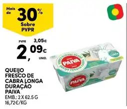 Continente Queijo fresco de cabra longa duração paiva promoção