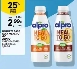 Continente Iogurte base soja meal to go alpro vários sabores promoção