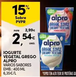 Continente Iogurte vegetal grego alpro promoção