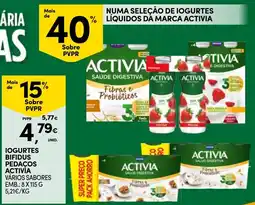 Continente Iogurtes bifidus pedaços activia promoção