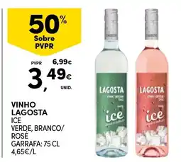 Continente vinho lagosta ice verde, branco/ rosé promoção