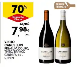 Continente vinho cancellus premium promoção