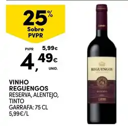 Continente vinho reguengos reserva, alentejo, tinto promoção