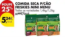 Pingo Doce comida seca p/cão friskies mini menu promoção