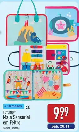 ALDI ToyLino Mala Sensorial em Feltro promoção