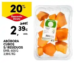 Continente Abóbora cubos promoção