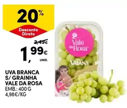 Continente Uva branca s/ grainha vale da rosa promoção