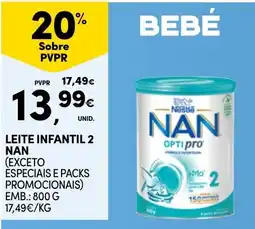 Continente Leite infantil 2 nan promoção