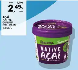 Continente Native Açaí promoção