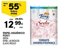 Continente Papel higiênico foxy seda promoção