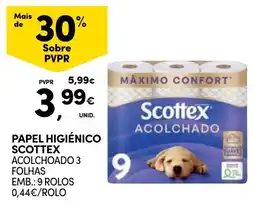 Continente Papel higiênico scottex acolchado promoção