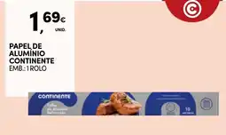 Continente Papel de alumínio continente promoção