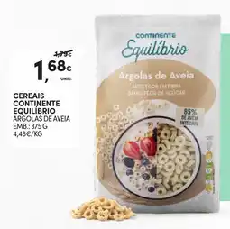 Continente Cereais continente equilíbrio argolas de aveia promoção