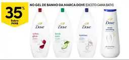 Continente Dove gel de banho promoção