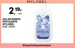 Continente Gel de banho esfoliante mylabel promoção