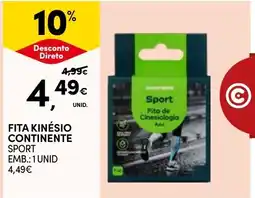 Continente Fita kinesio continente sport promoção