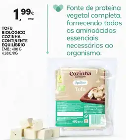 Continente Tofu biológico cozinha continente equilíbrio promoção