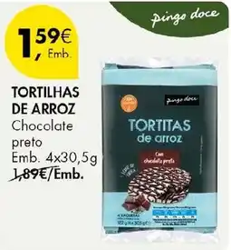 Pingo Doce Tortilhas de arroz chocolate preto pingo doce promoção