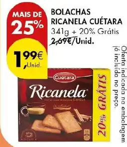 Pingo Doce Bolachas ricanela cuétara promoção
